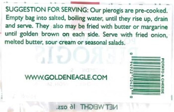 Food Recall Grandma’s Cuisine Cheese-filled Pierogis  - recalled due to undeclared milk Dymski Pierogies dba Gra... photo #6