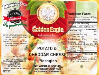 Food Recall Grandma’s Cuisine Cheese-filled Pierogis  - recalled due to undeclared milk Dymski Pierogies dba Gra... photo #10
