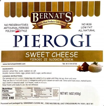 Food Recall Grandma’s Cuisine Cheese-filled Pierogis  - recalled due to undeclared milk Dymski Pierogies dba Gra... photo #3