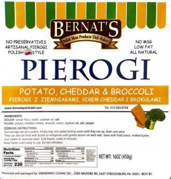 Food Recall Grandma’s Cuisine Cheese-filled Pierogis  - recalled due to undeclared milk Dymski Pierogies dba Gra... photo #4
