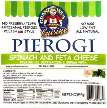 Food Recall Grandma’s Cuisine Cheese-filled Pierogis  - recalled due to undeclared milk Dymski Pierogies dba Gra... photo #14