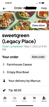 Verbraucherbewertung – Lebensmittelsicherheit Sweetgreen, Legacy Place, Dedham, MA, USA My daughter had the farmhouse Caesar and about 5 hours lat... Foto #2