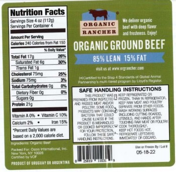 Food Recall ORGANIC RANCHER ORGANIC GROUND BEEF- Public Health Alert due to extraneous materials The FSIS is iss... photo #2