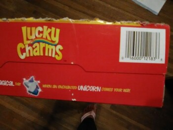 Consumer Review - Food Safety Lucky Charms, Amazon Prime, Jamestown, NY, USA I ate a whole family size box of dry Lucky Charms & 3... photo #1