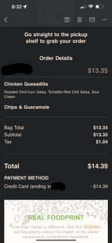 Consumer Review - Food Safety Chipotle Mexican Grill, South Gilbert Road, Gilbert, AZ, USA I ate a chicken quesadilla from here la... photo #2