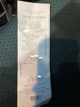 Consumer Review - Food Safety Taco Bell, Westheimer Road, Houston, TX 77082, USA Got me and my wife a late night to go on May 16 a... photo #2