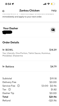 Consumer Review - Food Safety Zankou Chicken, Riverside Drive, North Hollywood, CA, USA I ordered a bowl from here From door dash... photo #2