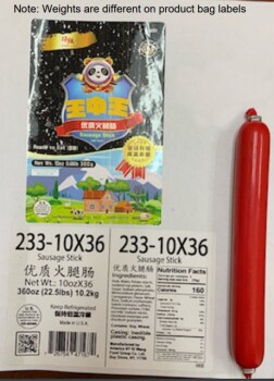 Food Recall Sausage sticks and luncheon loaf - recalled due to extraneous materials The FSIS announced the recal... photo #2