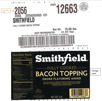 نذكر الطعام Ready-To-Eat Bacon Topping Products - recalled due to Foreign Matter Contamination The FSIS announce... صورة فوتوغرافية #3