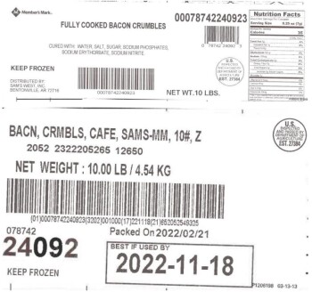نذكر الطعام Ready-To-Eat Bacon Topping Products - recalled due to Foreign Matter Contamination The FSIS announce... صورة فوتوغرافية #4