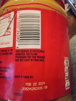 Consumer Review - Food Safety Jif, Walmart Supercenter, Muskogee Avenue, Tahlequah, OK, USA Didn't know at the time because it had... photo #3