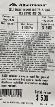 Retiro de alimentos Grocery store 'prepared snacks' containing peanut butter - recalled due to Salmonella Albertsons Com... foto #5