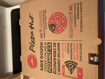 Consumer Review - Food Safety Pizza Hut Vancouver, Fraser Street, Vancouver, BC, Canada We ordered from here veggie large stuffed... photo #1