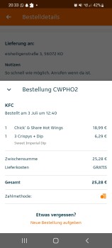 Consumer Review - Food Safety Hot Wings, KFC, Industriestraße, Mülheim-Kärlich, Germany Ich habe jetzt in 2 Wochen 3 mal bei Kfc b... photo #2