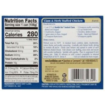 Retiro de alimentos Bumble Bee Foods LLC Smoked Clams - recalled due to PFAS Bumble Bee Foods, LLC has issued a voluntar... foto #2