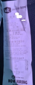 Consumer Review - Food Safety Jack in the Box, Lewelling Boulevard, San Leandro, CA, USA I ate one of those new Double Bacon Chees... photo #2