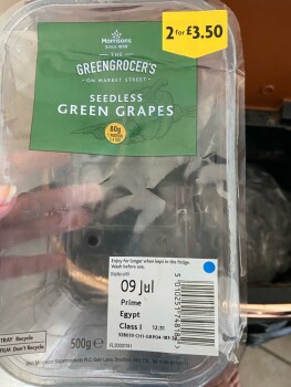 消费者评论 - 食品安全 Grapes, Morrisons, Barnsley S75, UK Very sick child after grapes. DELIVERY

07/08 update: he’s vom... 照片 #2