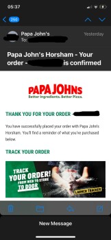 Consumer Review - Food Safety Papa John's Pizza, Queen Street, Horsham, UK 09/07/22 Ordered a pizza from their store in the daytim... photo #2