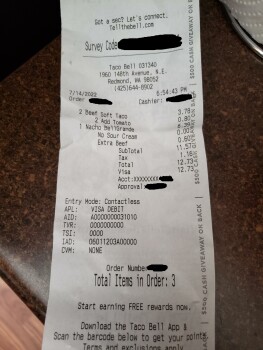 Consumer Review - Food Safety Taco Bell, 148th Avenue Northeast, Redmond, WA, USA The past 24 hours, I ate there for dinner and I... photo #4