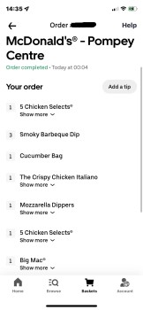 Reseña del consumidor - Seguridad alimentaria McDonald's, The Pompey Centre, Fratton Way, Southsea, Portsmouth, Southsea, UK I ordered last night... foto #4