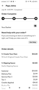 Consumer Review - Food Safety Papa Johns Pizza, Florida Boulevard, Baton Rouge, LA, USA Ordered a 10 inch pizza with bell peppers,... photo #2