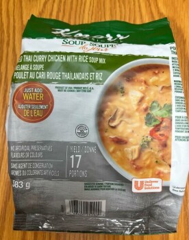Rappel d'aliments Knorr Professional Soup du jour Red Thai Curry Chicken with Rice - recalled due to allergens The FSI... photo #3