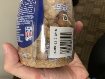 Consumer Review - Food Safety Walmart Supercenter, Westpointe Plaza Drive, Columbus, OH, USA Planters Dry Roasted Bold & Savory Pe... photo #1