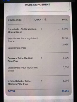 Avis du consommateur - Sécurité alimentaire Domino's Pizza Rambouillet, Rue Sadi Carnot, Rambouillet, France Juste après avoir mangé une pizza D... photo #3