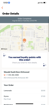 Consumer Review - Food Safety Wasabi Kirkwood, South Kirkwood Road, Kirkwood, MO, USA Tuesday, august 2nd, 2022 around 8:30pm is w... photo #2