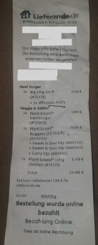 Consumer Review - Food Safety Burger King, Bahnhofstraße, Saarbrücken, Deutschland Ich bin jetzt auf dem Weg ins Krankenhaus. Da i... photo #2