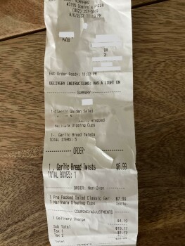 Consumer Review - Food Safety Domino's Pizza, 499 Canal Street, Brattleboro, VT, USA I ate my food, shortly after I got doppy, sle... photo #2