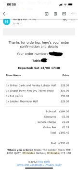 Consumer Review - Food Safety The Lobster Shack, Whitstable, UK 14.08.2022 - oyster shack seafood platter
The day following the p... photo #2