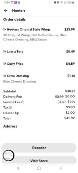 Consumer Review - Food Safety Hooters, Corporate Boulevard, Baton Rouge, LA, USA vomiting and nausea photo #2