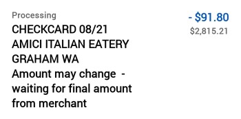 Consumer Review - Food Safety Amici Italian Eatery, 224th Street East, Graham, WA, USA 8/21/22 8:20pm, Not sure what it was from o... photo #3
