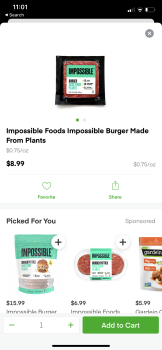 Consumer Review - Food Safety Kroger, Jackson, Tennessee, USA Bought impossible meat, made burgers out of it, cooked it to 5° abov... photo #1