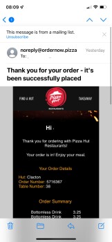 Consumer Review - Food Safety Pizza Hut Restaurants, London Road, Clacton-on-Sea, UK This was probably the most messiest restauran... photo #2