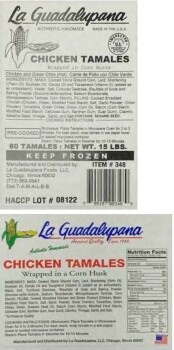 Food Recall La Guadalupana Tamales products - Public Health alert due to undeclared allergen The FSIS is issuing... photo #1