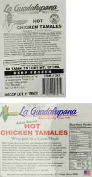 Food Recall La Guadalupana Tamales products - Public Health alert due to undeclared allergen The FSIS is issuing... photo #2