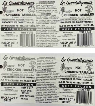 Food Recall La Guadalupana Tamales products - Public Health alert due to undeclared allergen The FSIS is issuing... photo #3