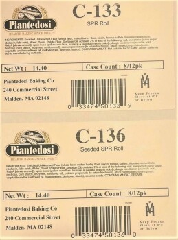 نذكر الطعام Piantedosi Dinner & sandwich rolls and bun products - recalled due to microbial contamination Piante... صورة فوتوغرافية #8