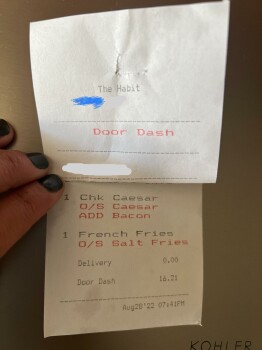 Consumer Review - Food Safety The Habit Burger Grill, Pinole Valley Road, Pinole, CA, USA last night,  A salad from here, I had th... photo #2