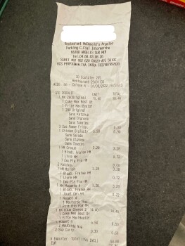 消费者评论 - 食品安全 McDonald's, Argelès-sur-Mer, France Un menu signature au bleu double steak et un ami à été aussi éga... 照片 #3