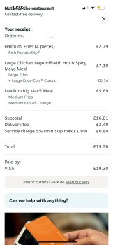 Consumer Review - Food Safety McDonald's, High Street, Exeter, UK I ordered from here last night as a treat and couple hours later... photo #2