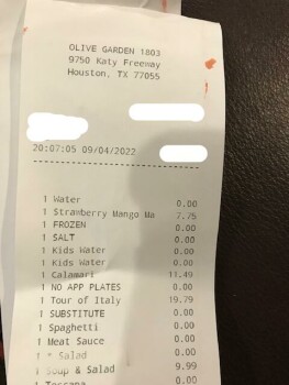 مراجعة المستهلك - سلامة الغذاء Olive Garden Italian Restaurant, 9750 Katy Freeway, Houston, TX, USA My family ate there September 5... صورة فوتوغرافية #2