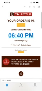 Consumer Review - Food Safety Chipotle Mexican Grill, South Waukegan Road, Waukegan, IL, USA Picked up a online order from here th... photo #1