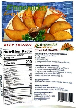 Food Recall Empanadas Valrico beef & chicken empanadas - recalled due to production without the benefit of inspe... photo #1