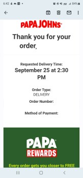 Consumer Review - Food Safety Papa Johns Pizza, Shaw Road, Sterling, VA, USA Started Sunday night., Chicken wings My husband, sist... photo #3