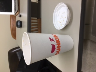 Consumer Review - Food Safety Dunkin', Roy Martin Road, Gray, TN, USA Just drank a hot pumpkin spice latte with almond milk. About... photo #1