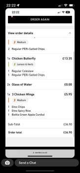 Consumer Review - Food Safety Nando's Preston - Deepdale, Blackpool Road, Preston, UK I ordered the butterfly chicken- lemon and h... photo #2
