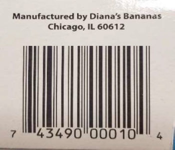 Food Recall Diana’s Milk Chocolate Banana Babies - recalled due to allergens Diana’s Bananas, LLC of Chicago is... photo #2